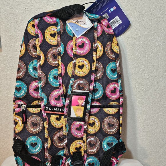 Olympia Princeton 18” Donut print Backpack (4) - Picture 2 of 4
